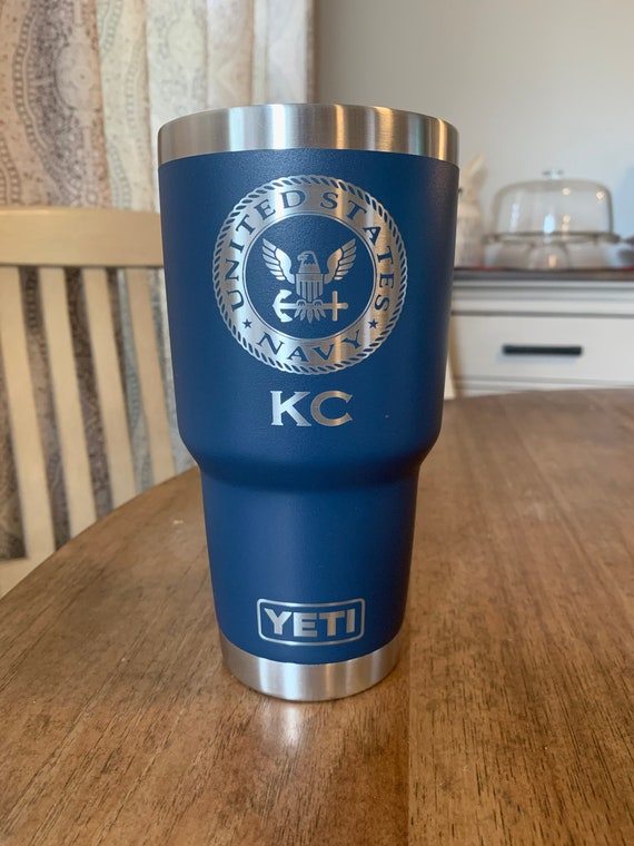 Custom Yeti 30 oz Rambler Tumbler Laser Engraved U S M C