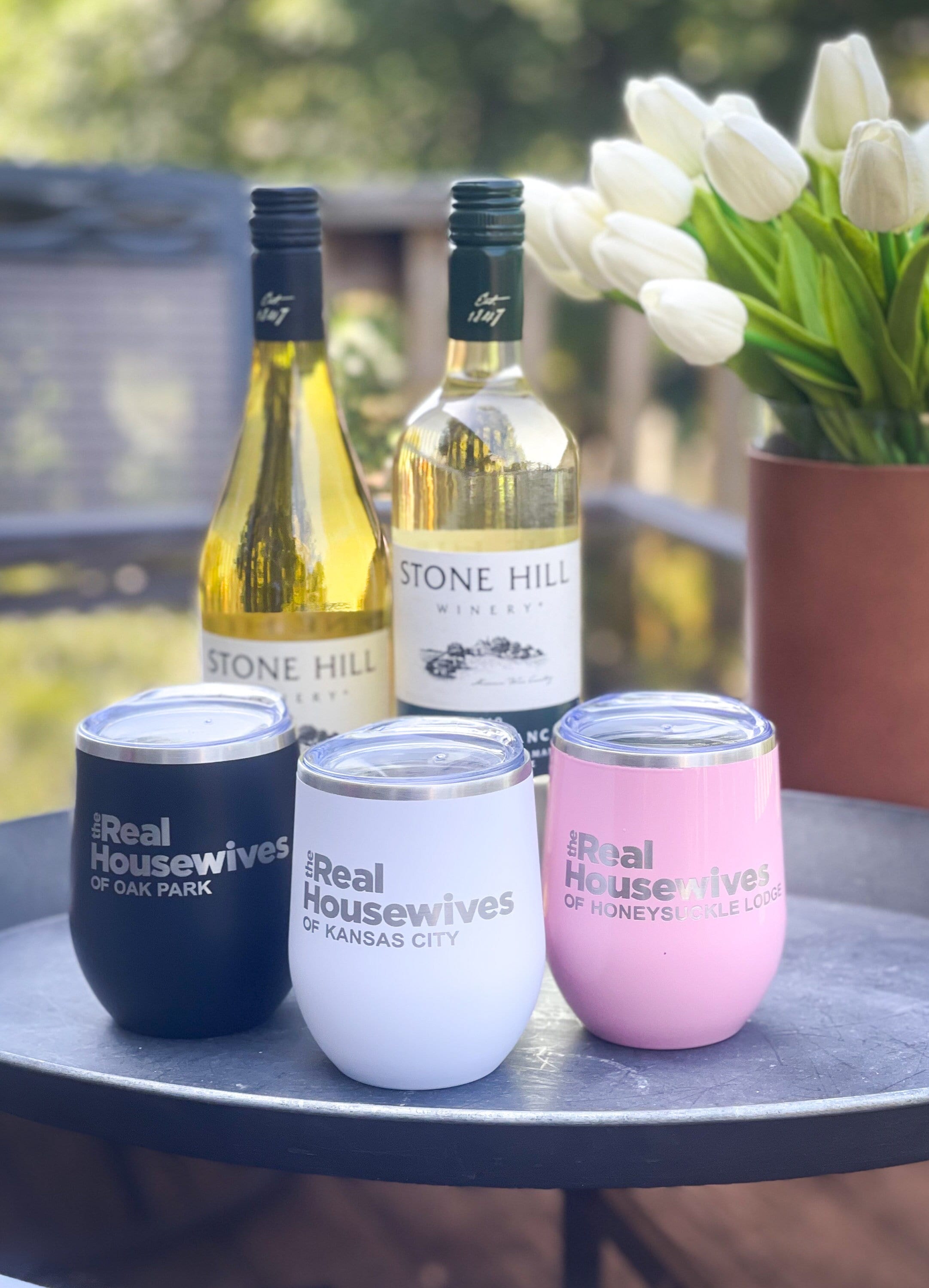 Real Housewives Wine Tumbler - Custom Laser Engraved 12 oz Wine Tumbl…