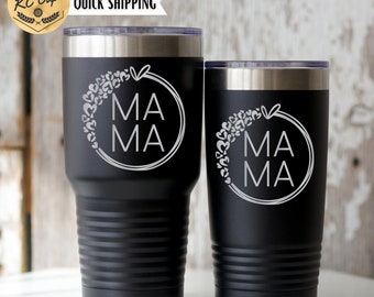 Mama Tumbler, Laser Engraved Cup, Mom Cheetah Tumbler,  Mothers Day Tumbler, 20 or 30 oz Tumbler, Mom Cup, Boy Mama