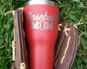 Baseball Mom Tumbler, 20 or 30 oz Tumbler, Laser Engraved Cup, Baseball Cup, Baseball Mom Gift, Baseball Tumbler, Baseball Mom Cup, Mom Mug