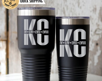 KC Football Dynasty, Kansas City Football Champions, Championship tumbler, Laser Engraved 20 oz or 30 oz Tumbler, Championship Era,LVIII