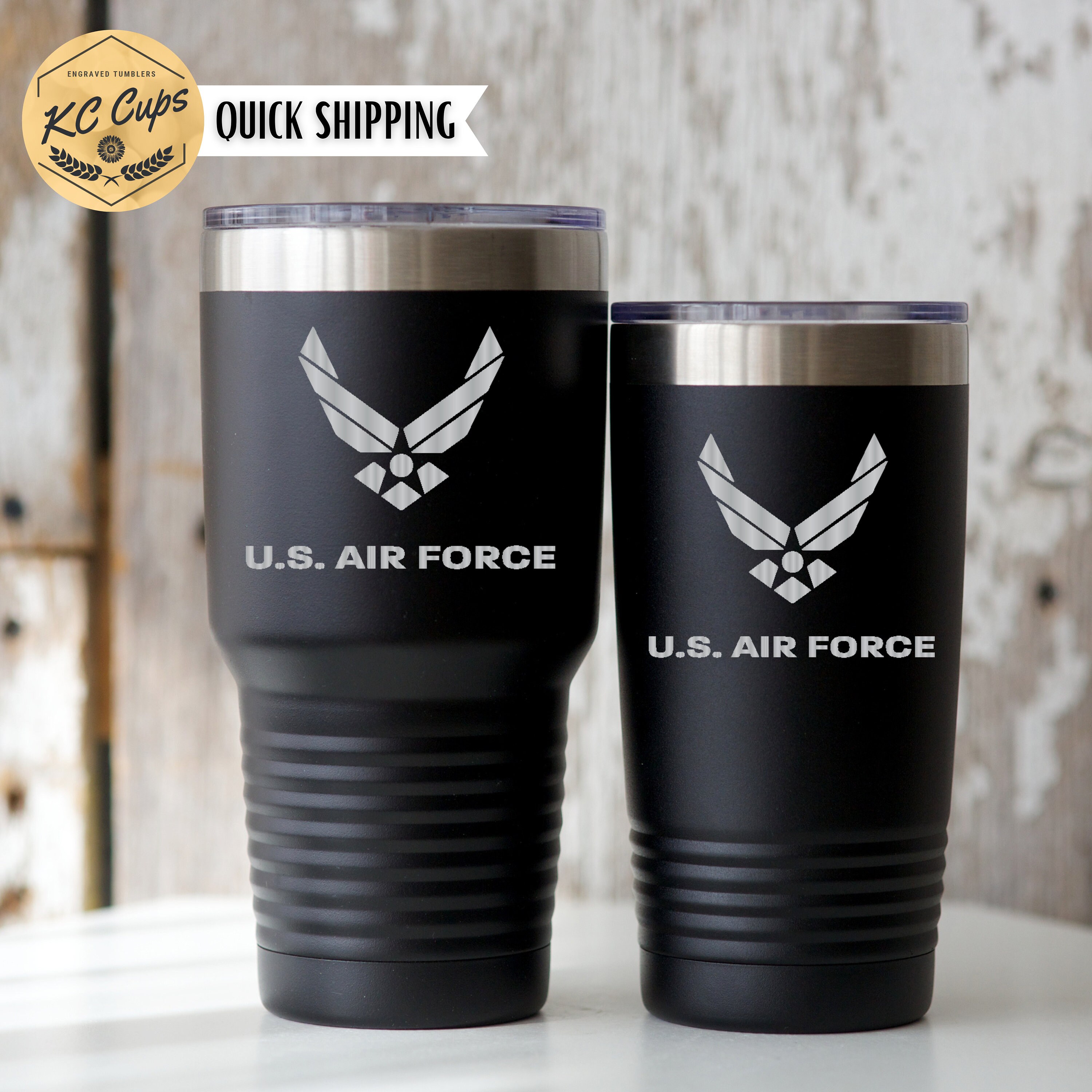 U.S. Air Force Tumbler, 30 Oz Tumbler. 20 Oz Tumbler, Air Force Can Cooler,  Laser Engraved Cup, US Air Force Mug, US Air Force Cup - Etsy
