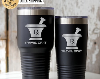 Pharmacist Tumbler, 20 oz Tumbler, Laser Engraved, Pharmacist Gift, Pharmacy Tumbler, Pill sorter Tumbler, Pharmacist