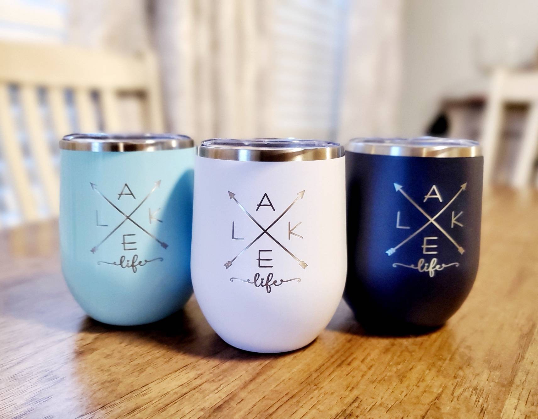 Lake Life Tumbler, Lake Wine Tumbler, Colster, 20oz or 30 oz Tumbler,…