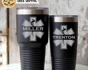 Personalized EMT Tumbler 30 oz or 20 oz, Laser Engraved Stainless  Cup, Paramedic Tumbler, EMT Cup, Paramedic Cup, EMT Mug, Paramedic Mug