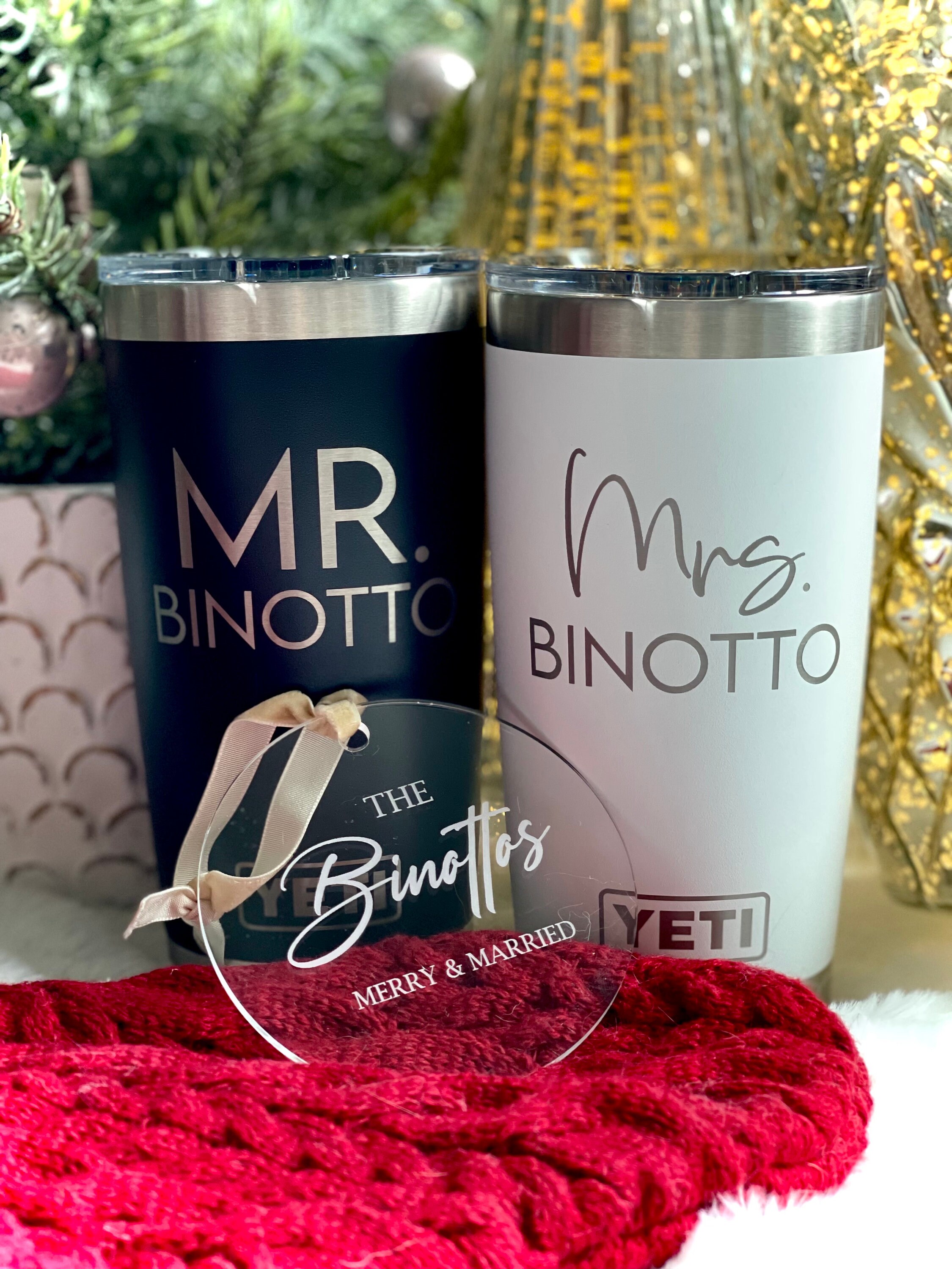 Bride and Groom Personalized Yeti® or Polar Tumbler, Mr and Mrs