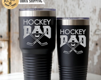 Personalized Hockey Dad Tumbler 20, 30 oz Tumbler, Laser Engraved Tumbler, Fathers Day Tumbler, Fathers Day Gift, Father's Day Gift Dad Gift