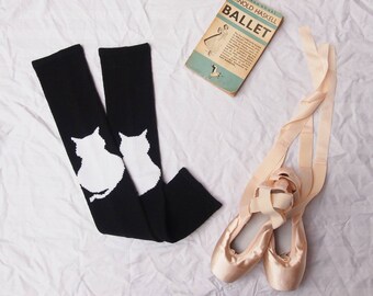 Long full length chevron patterned womens legwarmers Gift for dancer Leg warmers for ballet and dance