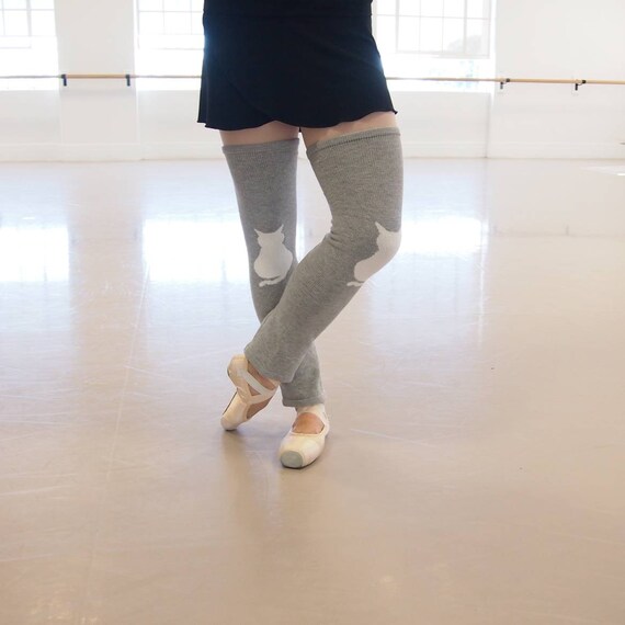 Long full length chevron patterned womens legwarmers Gift for dancer Leg warmers for ballet and dance