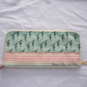 Monedero de mujer - Billetera de mujer - Monedero extragrande - Billetera extragrande - Estampado de ballet - Estampado de danza - Billetera para teléfono - Billetera de viaje - Monedero de viaje