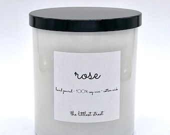 rose | soy wax candle, sweet, romance, roses, spring, summer, Mother's Day