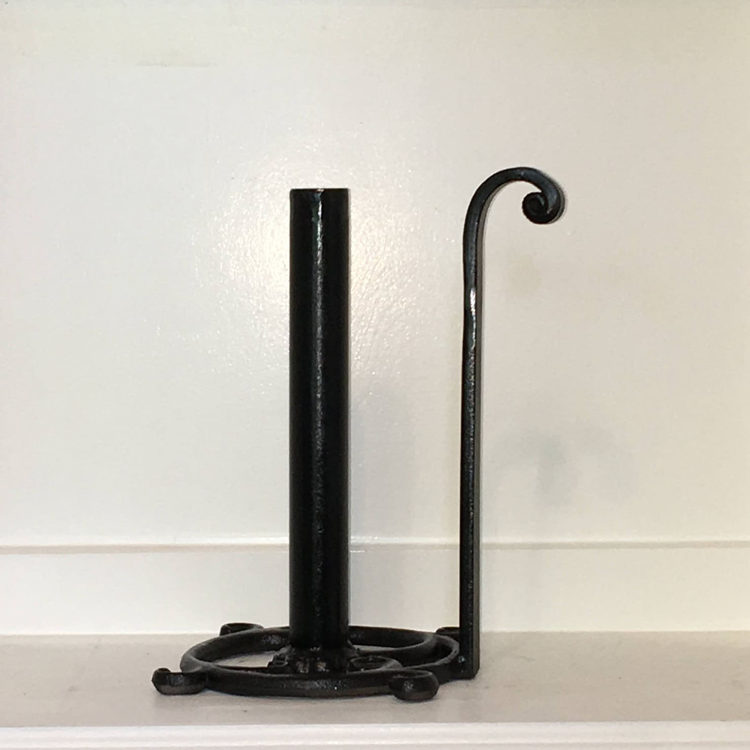 Cast and Wrought Iron Paper Towel Holder Black Etsy