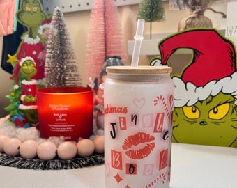 Puszka ze szkła mrożonego Jingle Book | Merry Fetchmas 16oz szklana puszka