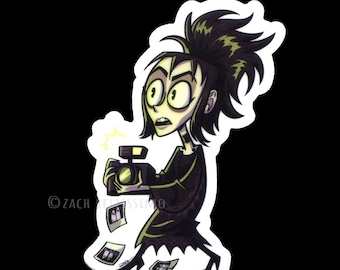 LYDIA DEETZ Die Cut Vinyl Aufkleber Aufkleber Beetlejuice Tim Burton
