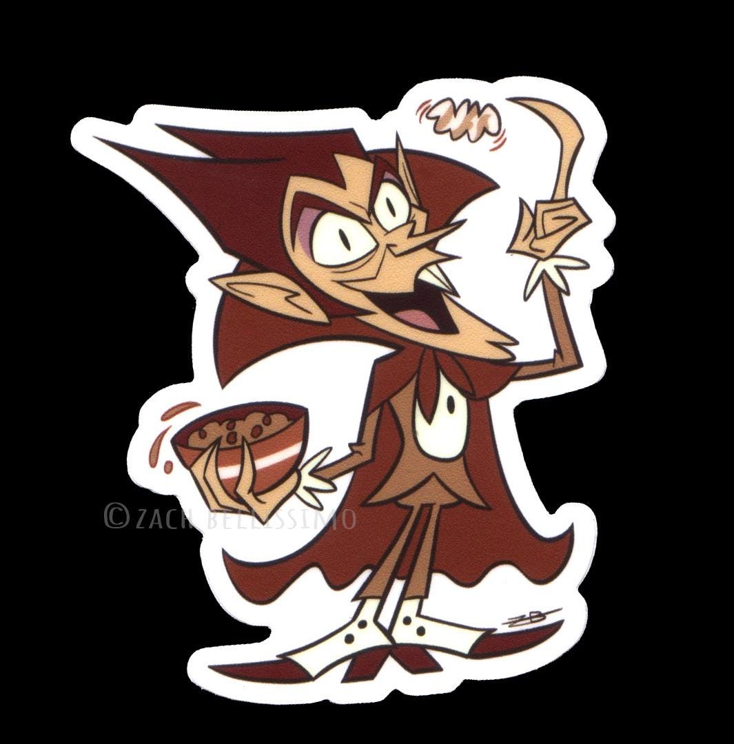 COUNT CHOCULA Die Cut Vinyl Sticker Decal General Mills Cereal Monsters ...