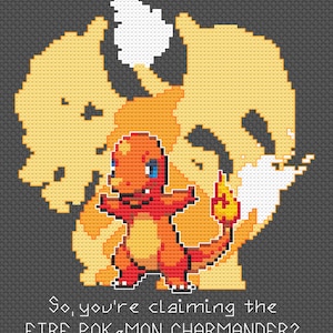 Charmander Evolution - Digital Cross Stitch Pattern