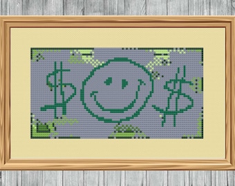 Mr. Krabs' First Dollar (Patrick's Version) - Digital Cross Stitch Pattern