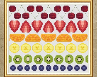 Fruit Salad - Digital Cross Stitch Pattern