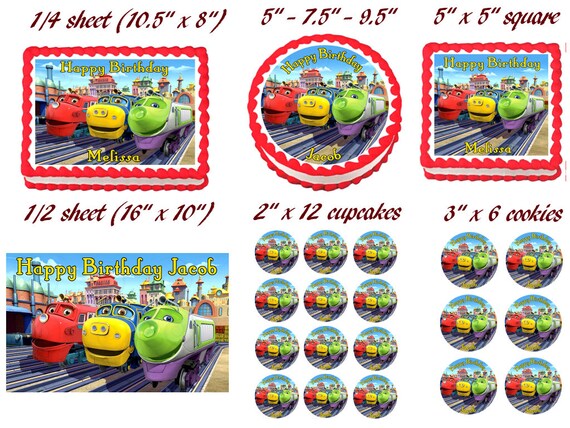 Cake Toppers Chuggington Party Edible Cake Topper Image Cake