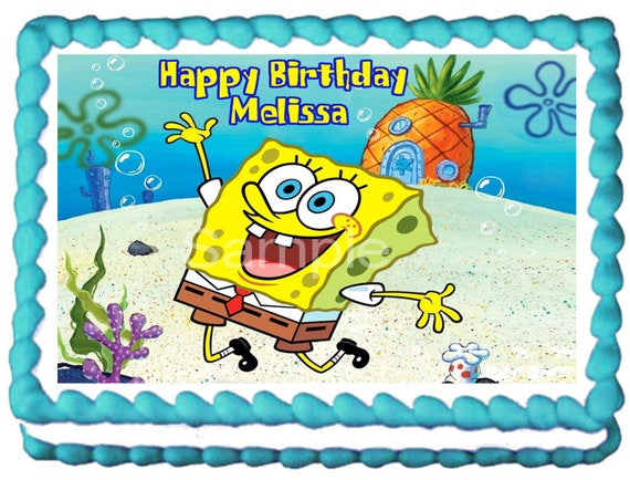 SPONGEBOB Party Image Edible Cake Topper