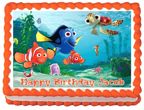 Finding Nemo Image Edible Cake Topper Party Decoration Etsy