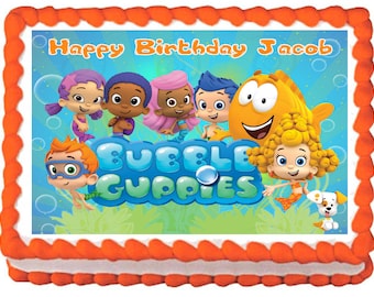 BUBBLE GUPPIES Edible cake topper Image party decoration
