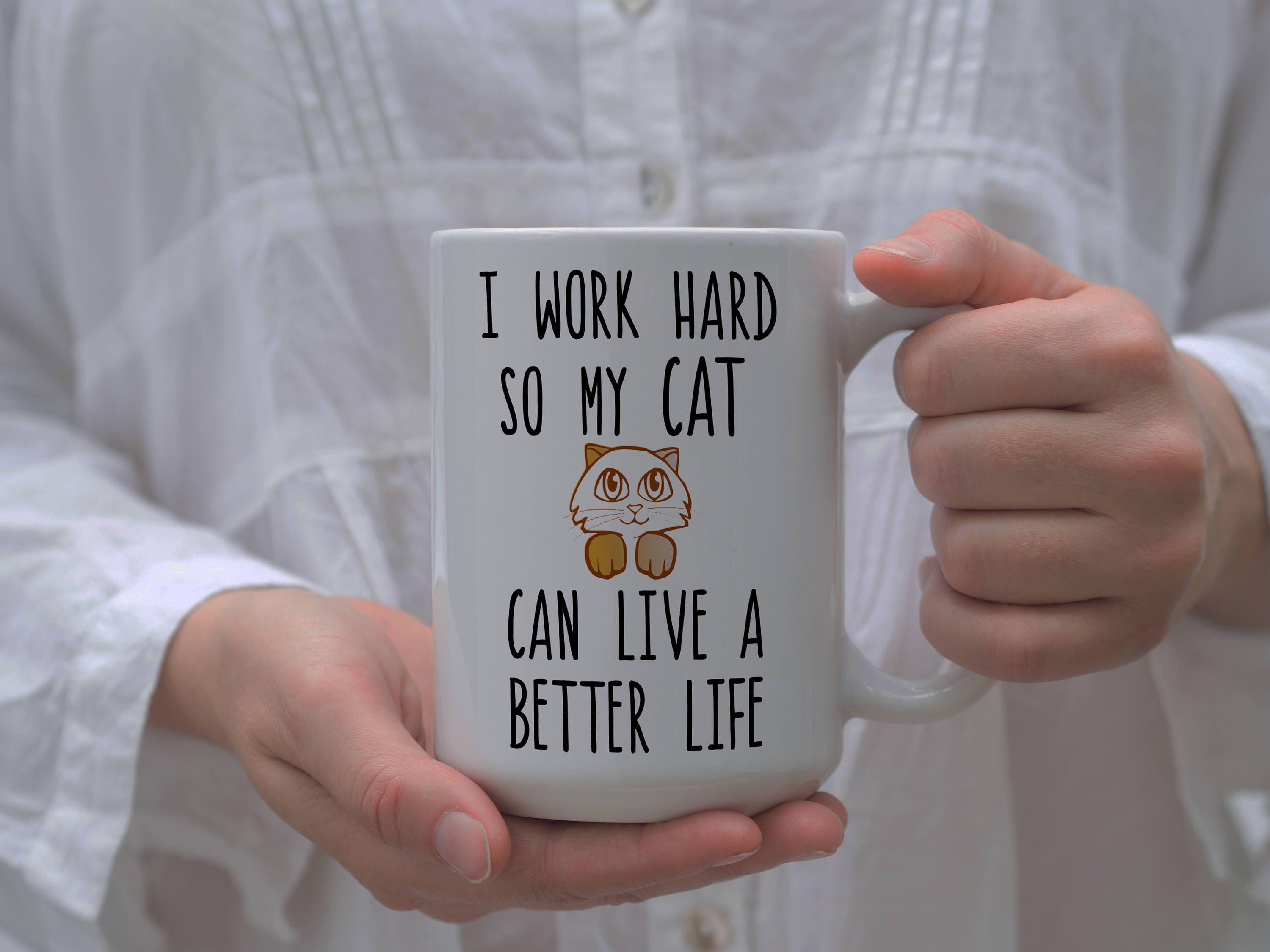 Cat Coffee Mug Cat Cup Kitty Mug Cat Mug Crazy Cat Lady Etsy