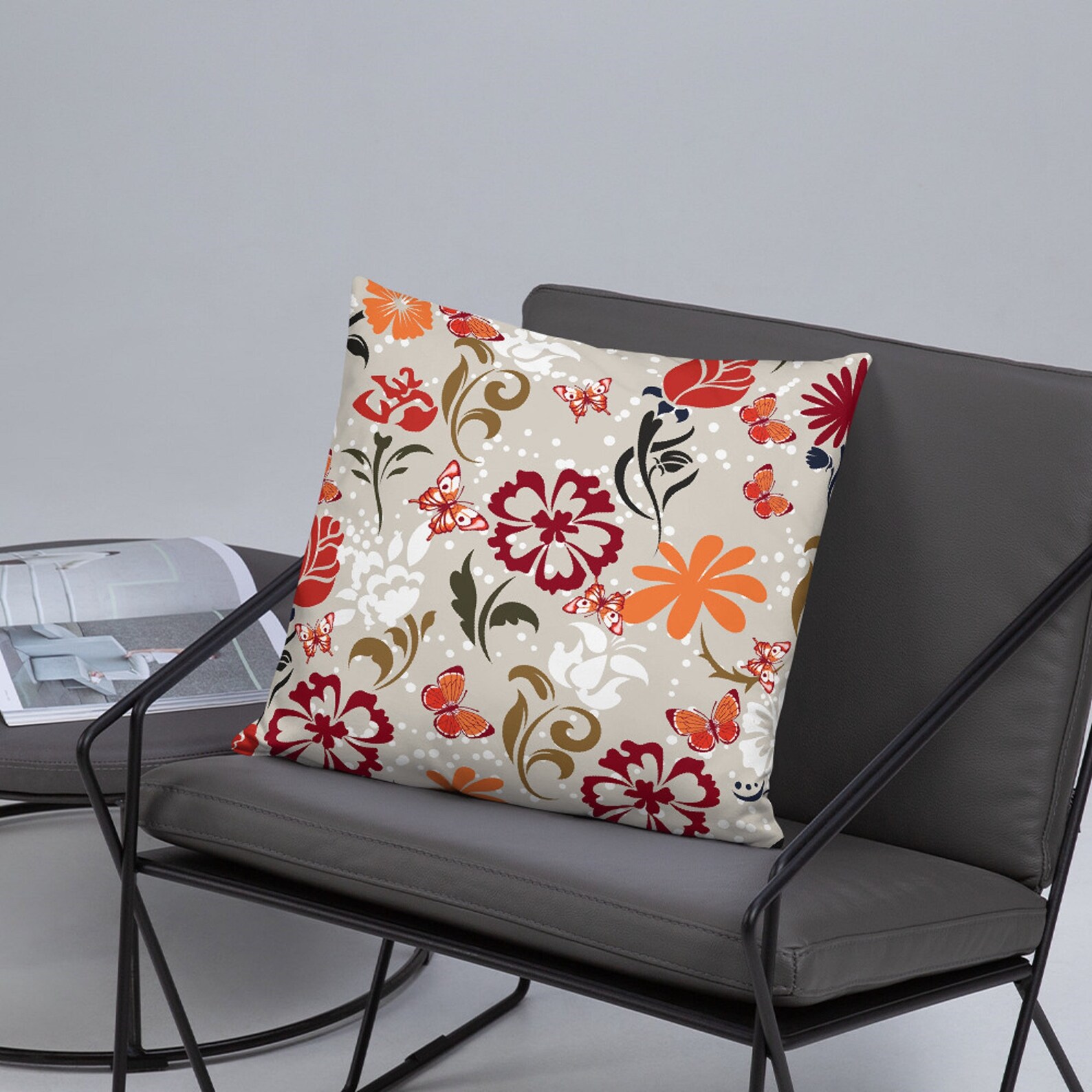 Floral Decorative Pillow Bed Pillows Pillow Case Flower Etsy