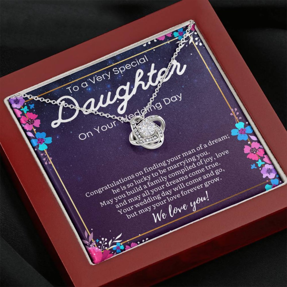 Tochter Geschenk am Hochzeitstag Liebe Knoten Braut Geschenk Etsy.de