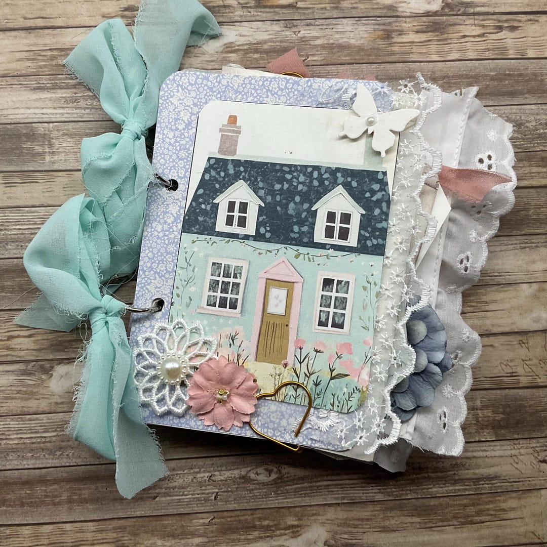 Small Ephemera Junk Journal, 2 Ringed Scrapbook, Handmade Keepsake Book ...