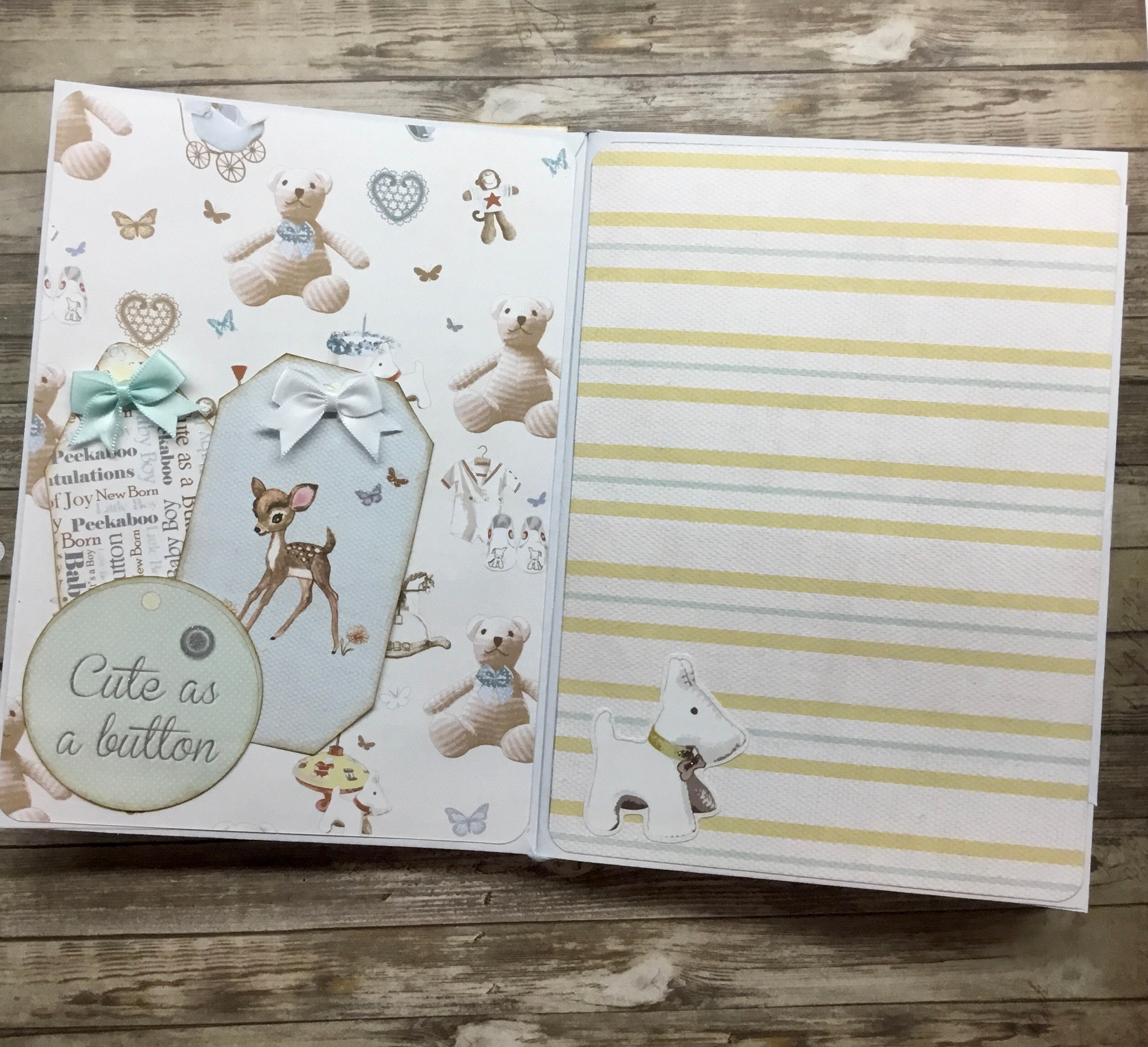 Baby Boy Journal handmade journal handmade scrapbook baby Etsy