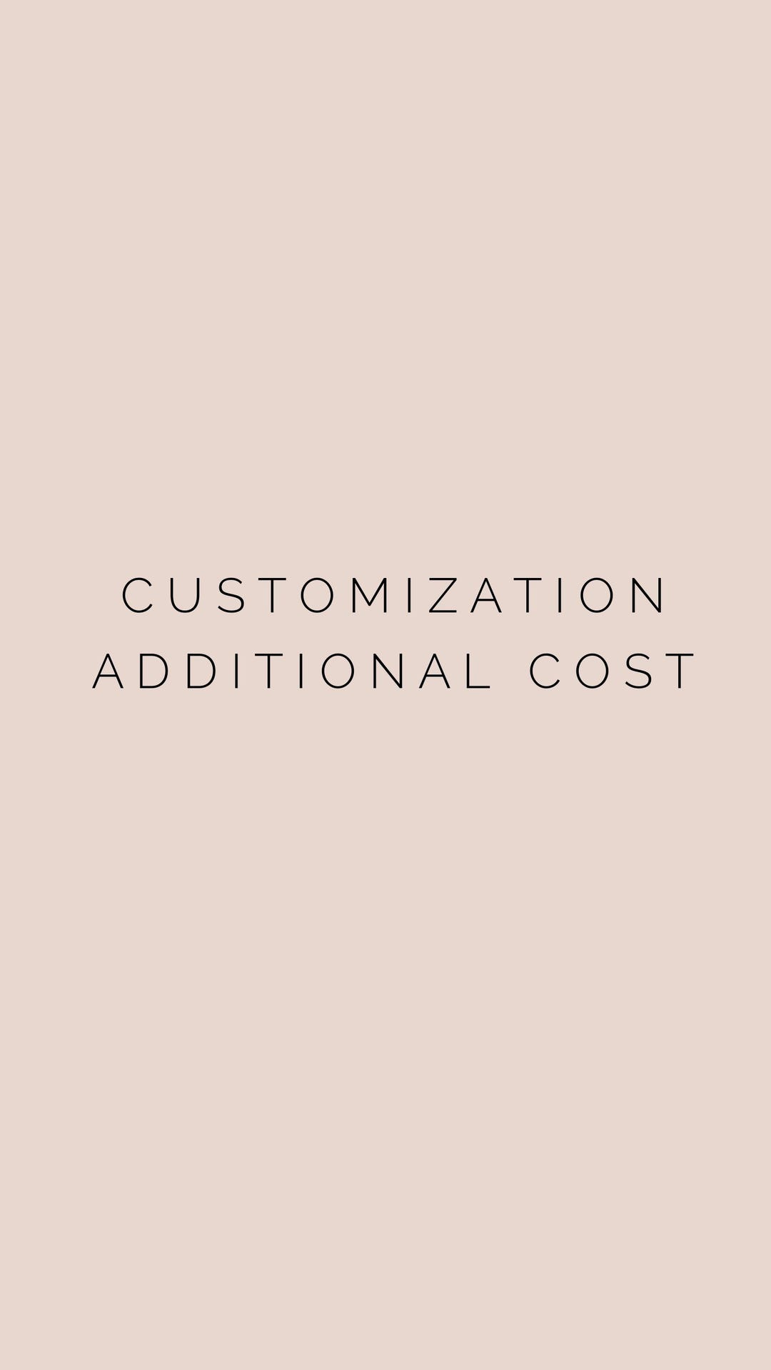 Customization Additional Cost - Etsy