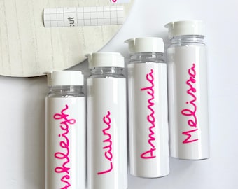 Island Custom Name Vinyl Sticker – Pink Permanent Matte Decal for Water Bottles