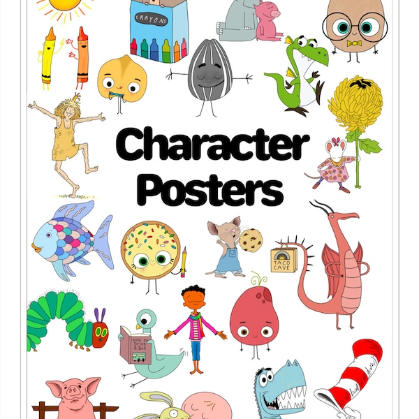 Digital Storybook Character Posters