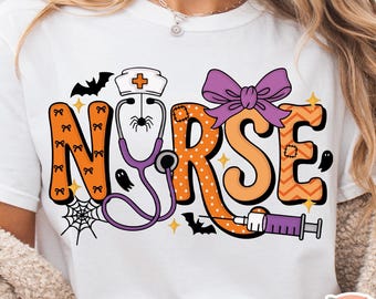 Preppy Nurse coquette bow stethoscope Png, halloween Nurse Png, nicu picu nurse Png, Preppy Nurse,fall Nurse Appreciation Png,Gift for Nurse