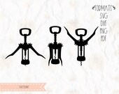 Wine opener, bottle opener, SVG, PNG, DXF, Pdf for cricut, silhouette studio, cut file, cutting machine, vinyl decal, t shirt design