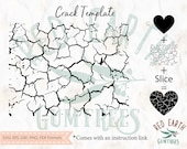 Make your own Cracked object in Cricut design space with instructions,crack template svg,cracked pattern template,stencil template,crack svg