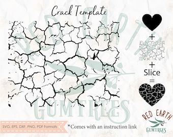 Make your own Cracked object in Cricut design space with instructions,crack template svg,cracked pattern template,stencil template,crack svg