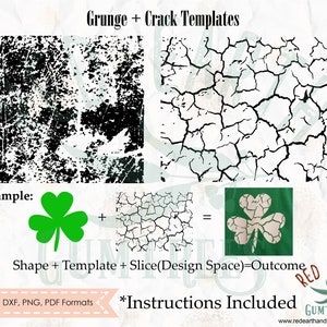 Cricut デザイン スペースで独自の Distressed または cracked オブジェクトを説明書に従って作成します。グランジ テンプレート svg、Distressed テンプレート、crack テンプレート