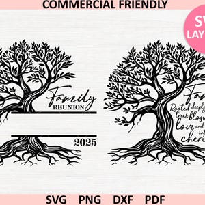 Familientreffen svg geteiltes Monogramm, Familienbaum zitieren svg, Baum mit Wurzeln, Baumleben svg, Familienurlaub svg, Familienbaum 2025 svg, Cricut