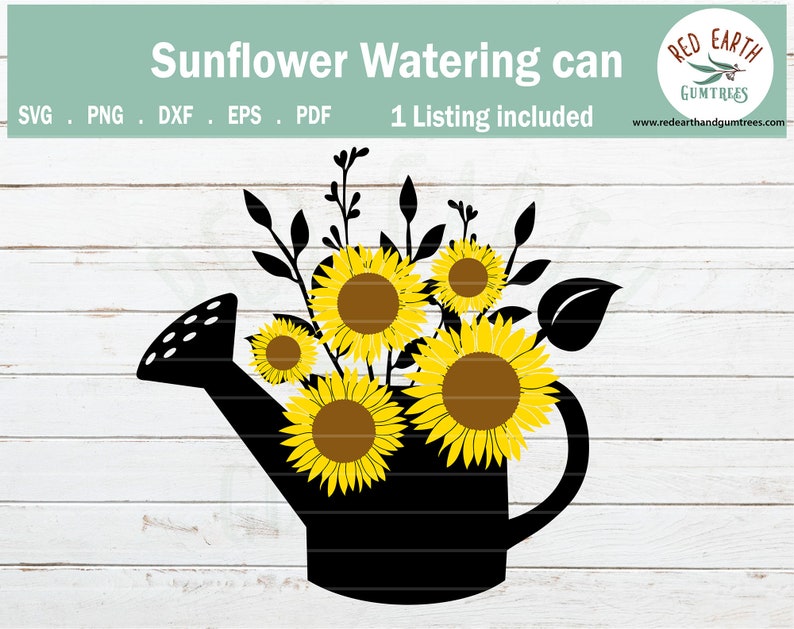 Download Sunflower svg sunflower in watering can svg summer ...