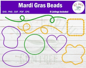 Mardi gras beads bundle,mardi gras necklace, beads svg, necklace svg SVG, PNG, Eps, DXF,Pdf cricut, silhouette studio,cut file, vinyl decal