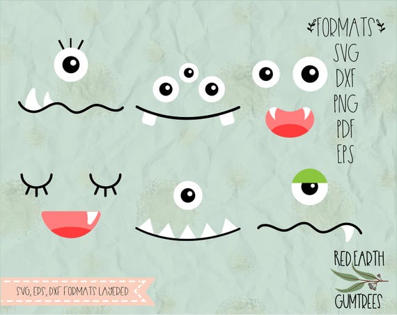 Monster Faces Kids T Shirt Design Cute 
