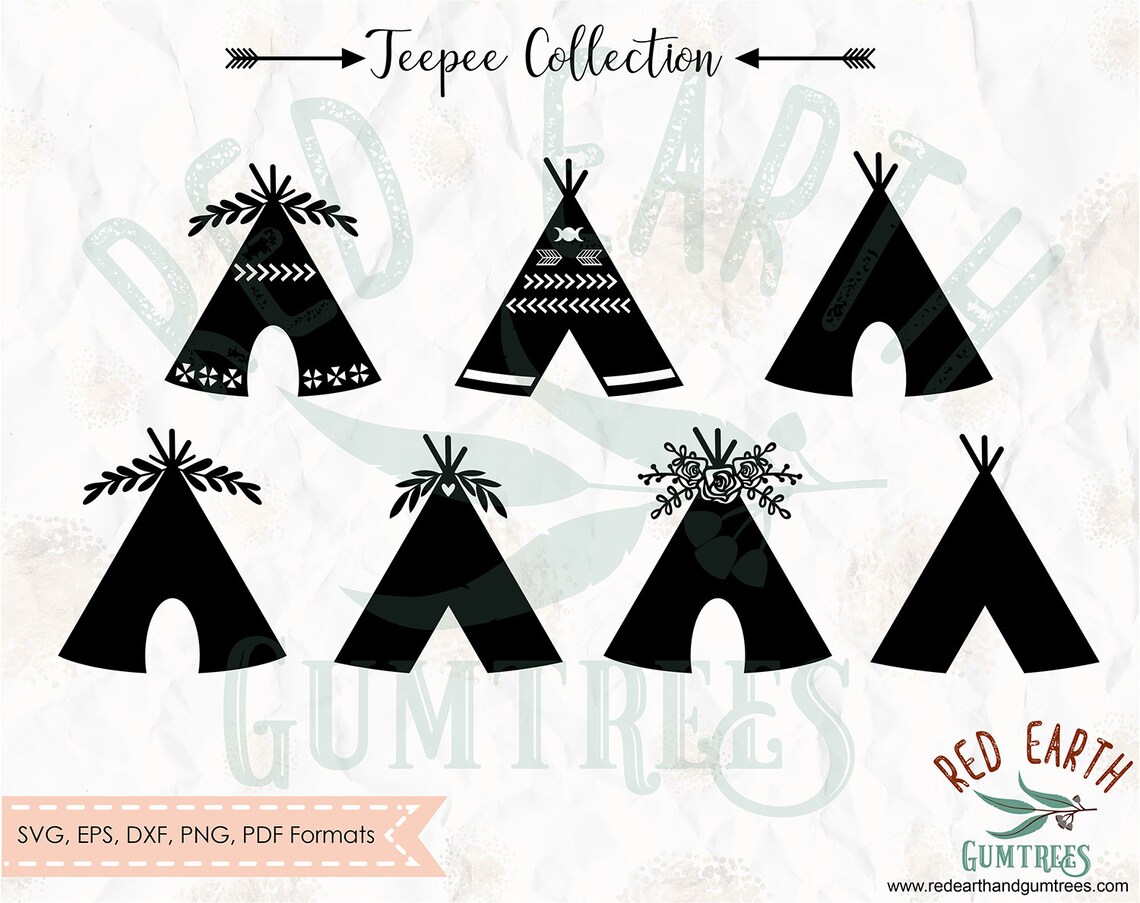 15 Boho Tribal Teepee Collection Patterned Teepee SVG PNG - Etsy Australia