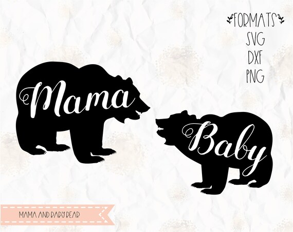 Download Mama bear baby bear SVG layered PNG DXF Pdf cricut | Etsy