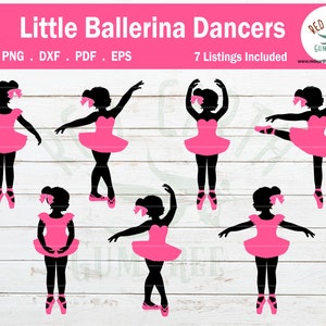 Child ballerina dancers bundle SVG, PNG, DXF, Pdf, Eps  for cricut, silhouette studio,cut file, cutting machine,vinyl decal, t shirt design