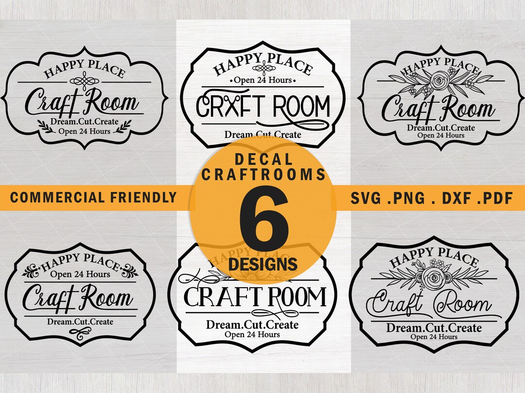 Craftroom Sign Making Decal, Craft Room Frame Decal Svg,craft Room Open ...