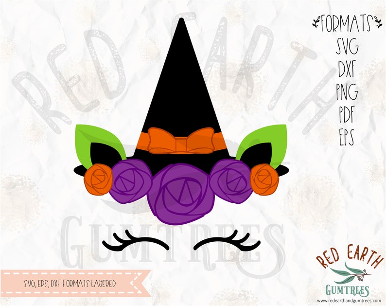 Download Halloween Unicorn with lashes unicorn witch hat SVG PNG | Etsy