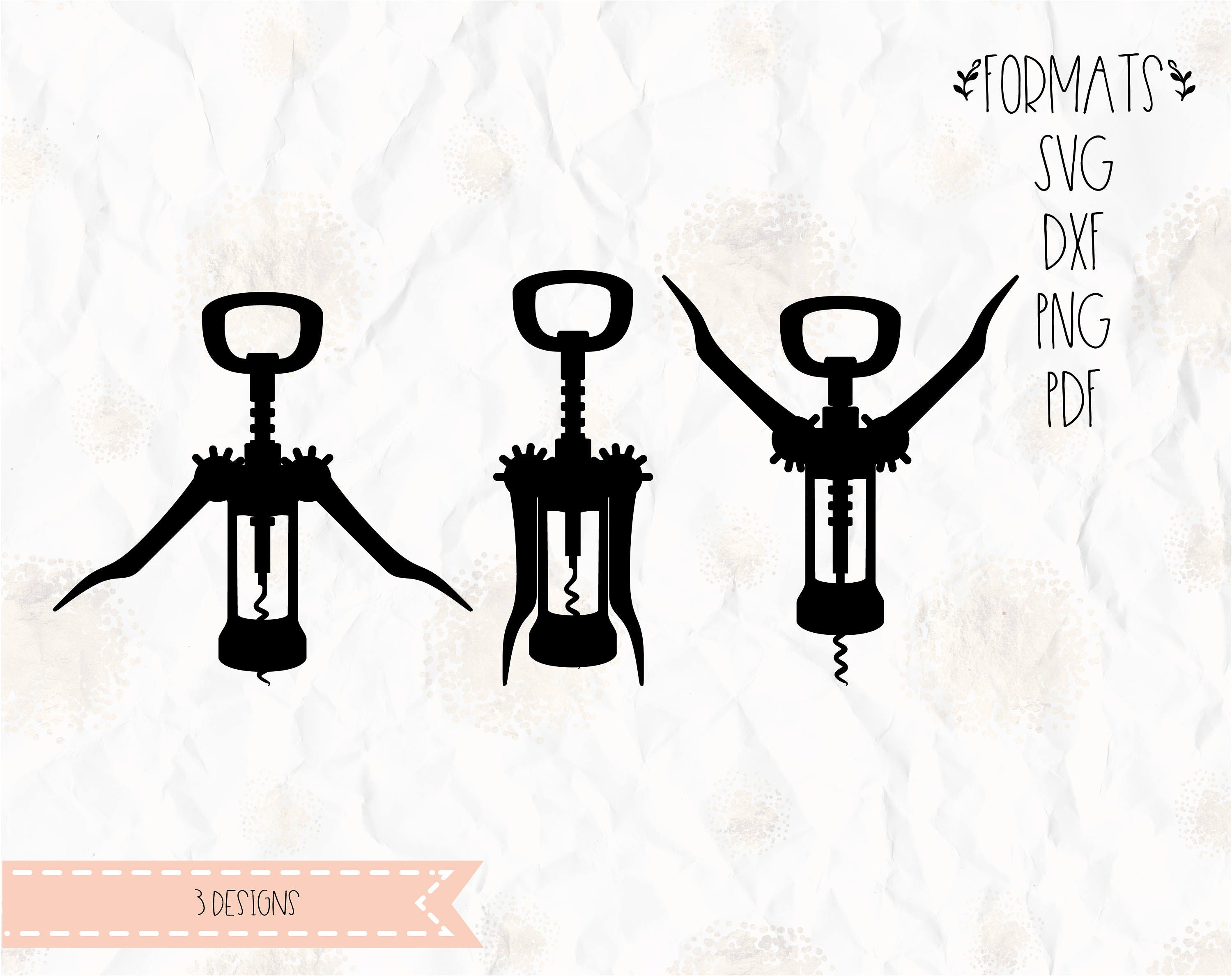 Wine opener, bottle opener, SVG, PNG, DXF, Pdf  for cricut, silhouett…