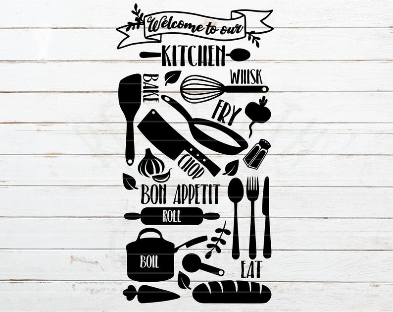 Download Welcome to our kitchen rustic farmhouse kitchen sign | Etsy